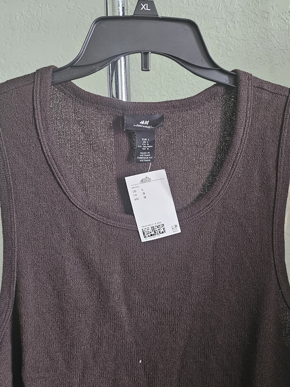 H&M Women’s Dark Brown Knit Tank Top